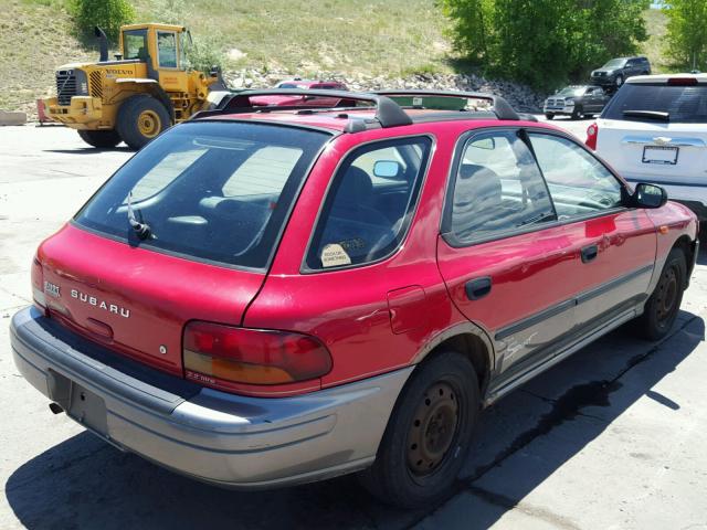 JF1GF4859VH805305 - 1997 SUBARU IMPREZA OU RED photo 4