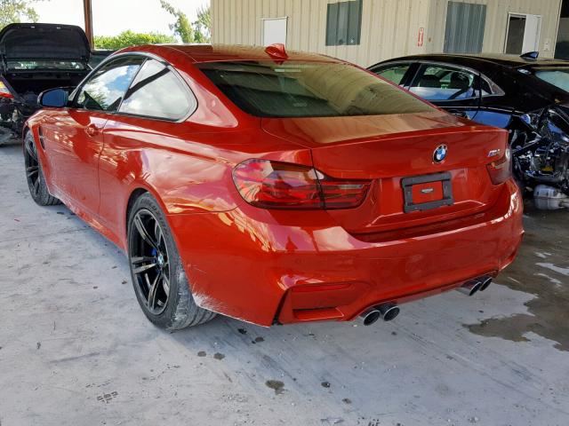 WBS3R9C5XGK336356 - 2016 BMW M4 ORANGE photo 3