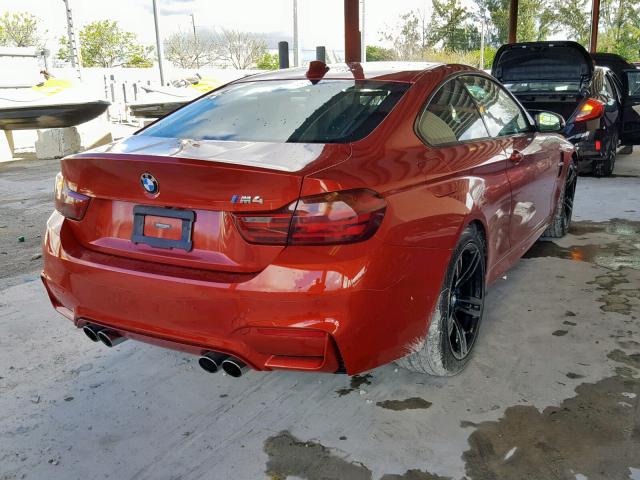 WBS3R9C5XGK336356 - 2016 BMW M4 ORANGE photo 4