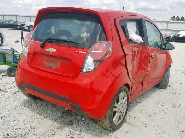 KL8CB6S92EC584566 - 2014 CHEVROLET SPARK LS RED photo 4