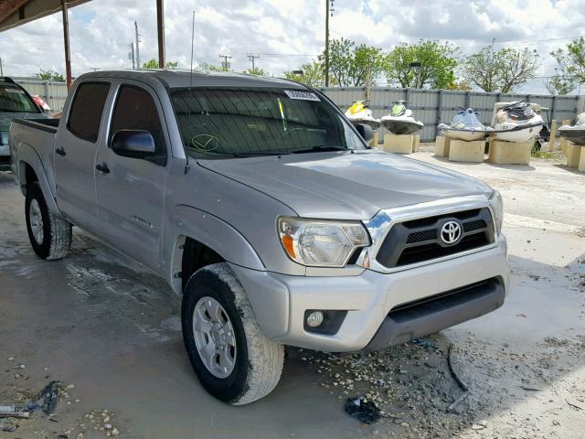 5TFJU4GN3DX033220 - 2013 TOYOTA TACOMA DOU SILVER photo 1