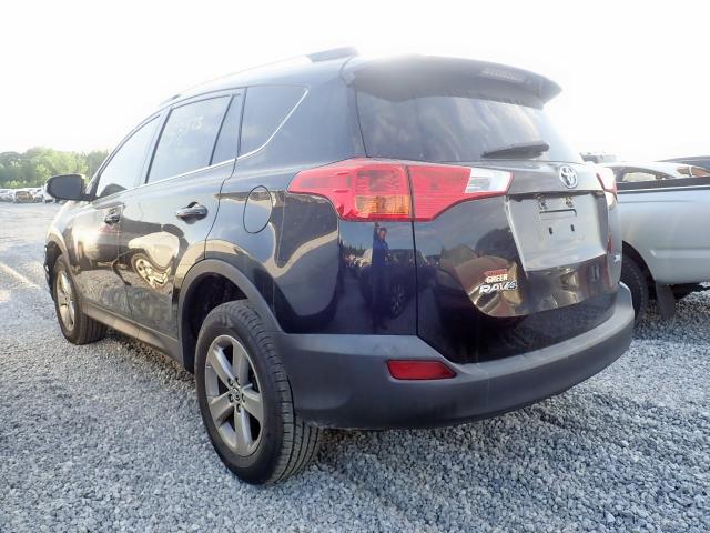 2T3WFREV4FW234387 - 2015 TOYOTA RAV4 XLE BLACK photo 3