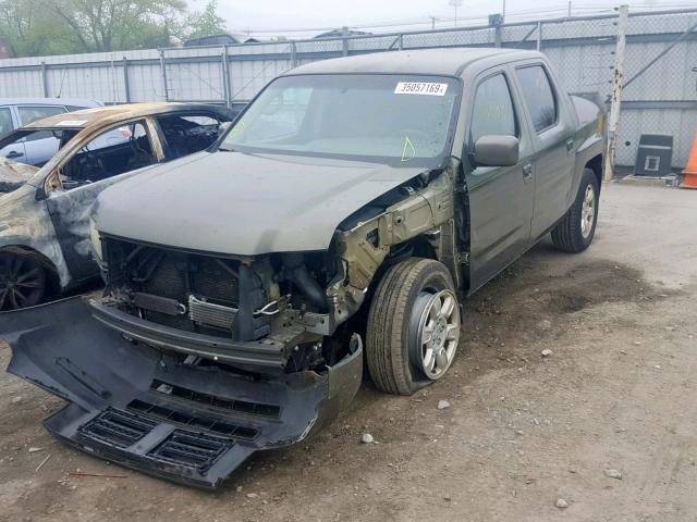 2HJYK16496H561598 - 2006 HONDA RIDGELINE GREEN photo 2