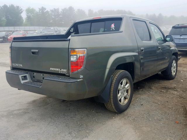 2HJYK16496H561598 - 2006 HONDA RIDGELINE GREEN photo 4