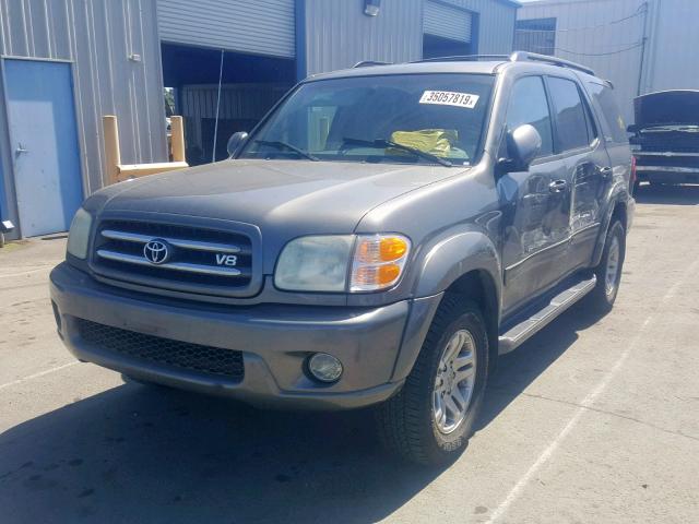 5TDBT48A44S231569 - 2004 TOYOTA SEQUOIA LI GRAY photo 2