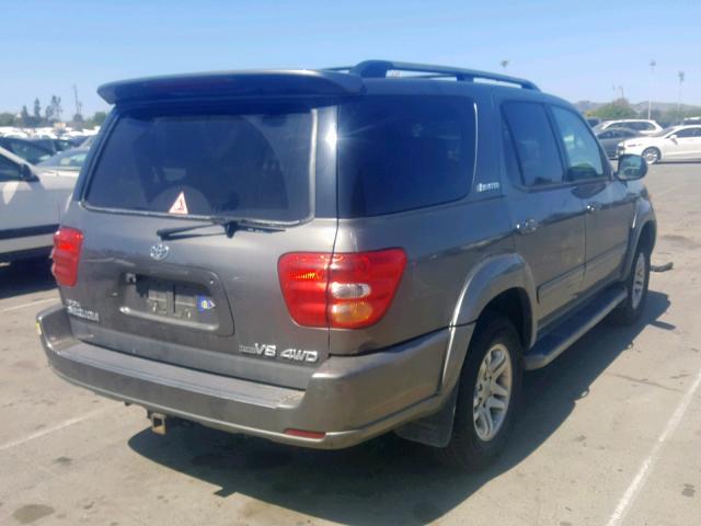 5TDBT48A44S231569 - 2004 TOYOTA SEQUOIA LI GRAY photo 4