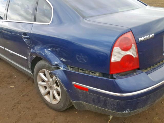 WVWPD63B24P320422 - 2004 VOLKSWAGEN PASSAT GLS BLUE photo 9