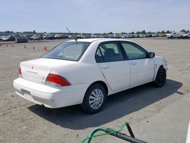 JA3AJ26E63U045763 - 2003 MITSUBISHI LANCER ES WHITE photo 4