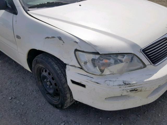 JA3AJ26E63U045763 - 2003 MITSUBISHI LANCER ES WHITE photo 9