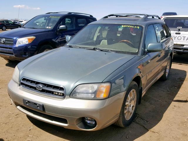 4S3BH806317638384 - 2001 SUBARU LEGACY OUT GREEN photo 2