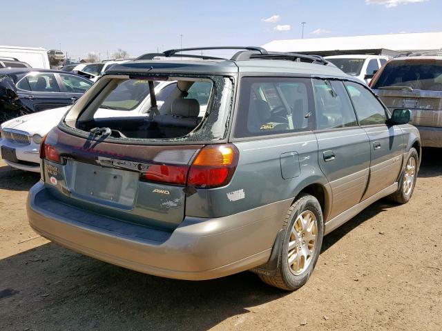 4S3BH806317638384 - 2001 SUBARU LEGACY OUT GREEN photo 4