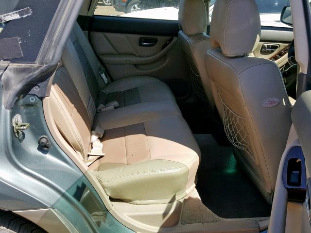 4S3BH806317638384 - 2001 SUBARU LEGACY OUT GREEN photo 6