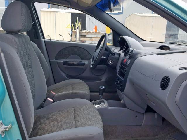 KL1TD52685B441197 - 2005 CHEVROLET AVEO BASE Жасыл фото 5