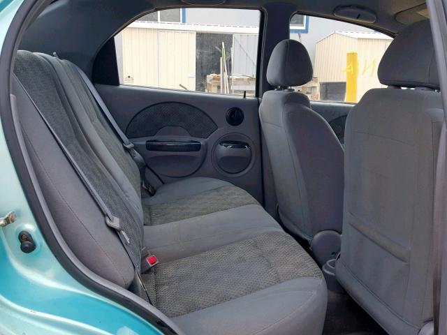 KL1TD52685B441197 - 2005 CHEVROLET AVEO BASE Жасыл фото 6