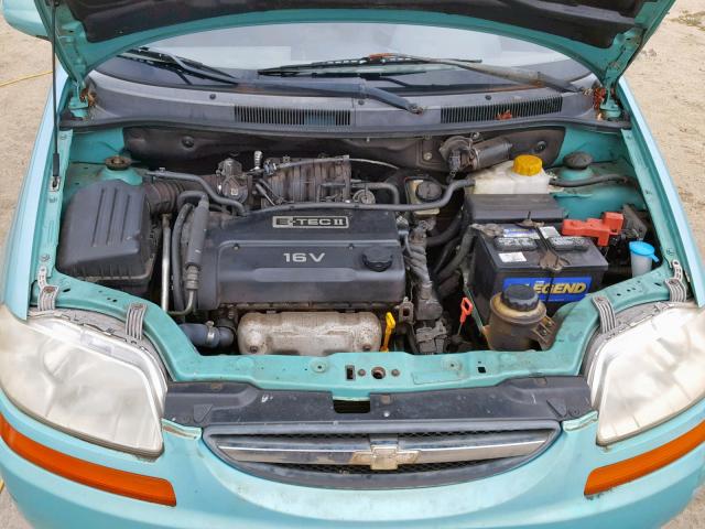 KL1TD52685B441197 - 2005 CHEVROLET AVEO BASE Жасыл фото 7