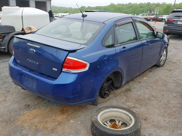 1FAHP36NX9W253569 - 2009 FORD FOCUS SES BLUE photo 4