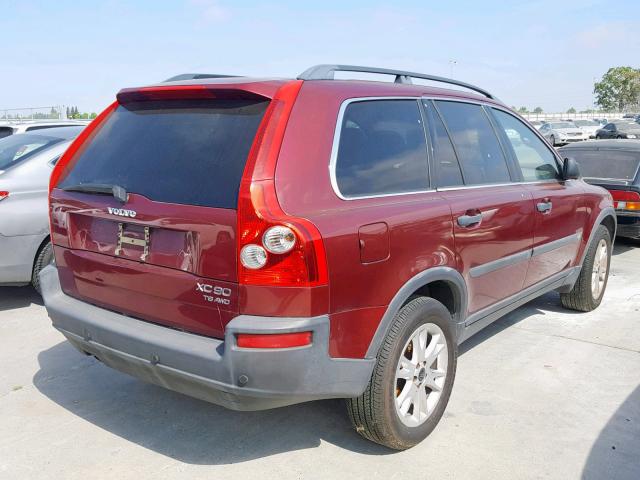 YV1CZ91H141082424 - 2004 VOLVO XC90 T6 RED photo 4