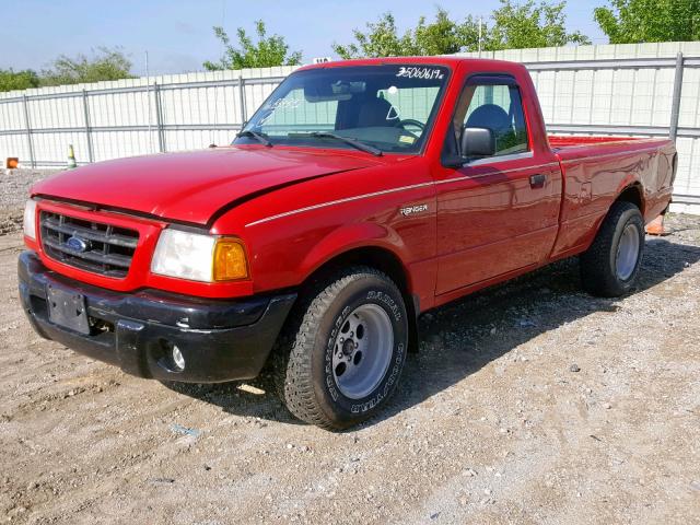 1FTYR10U61PB34392 - 2001 FORD RANGER RED photo 2