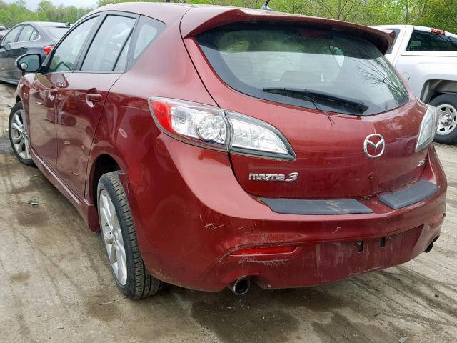 JM1BL1H52A1191292 - 2010 MAZDA 3 S MAROON photo 3