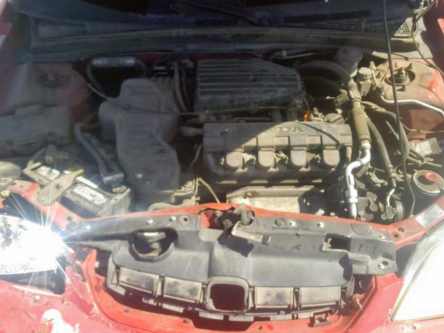 1HGEM21263L023275 - 2003 HONDA CIVIC DX RED photo 7