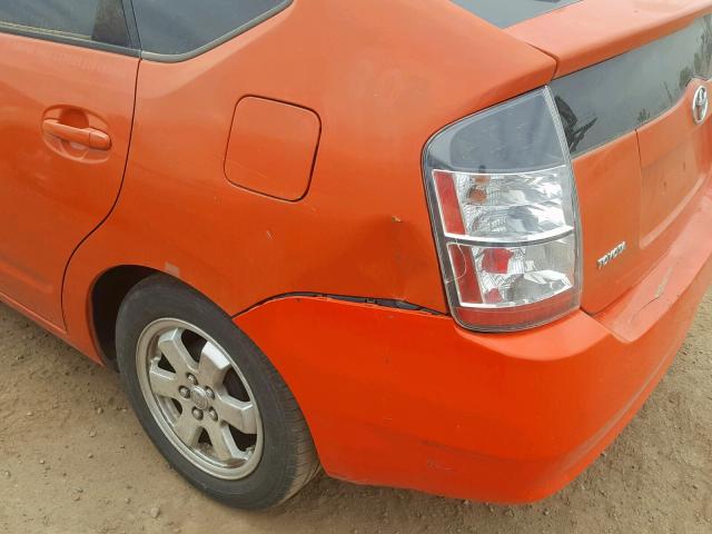 JTDKB22U663170711 - 2006 TOYOTA PRIUS ORANGE photo 9