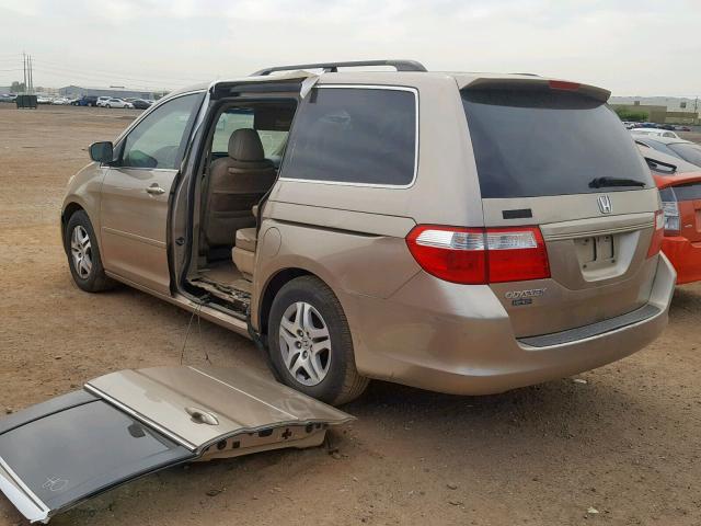 5FNRL38747B400494 - 2007 HONDA ODYSSEY EX GOLD photo 3