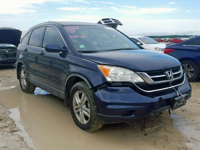 JHLRE3H74AC009377 - 2010 HONDA CR-V EXL BLUE photo 1