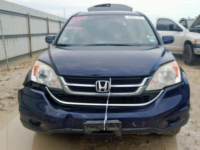 JHLRE3H74AC009377 - 2010 HONDA CR-V EXL BLUE photo 9