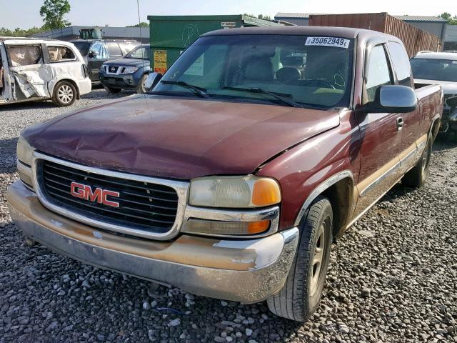 1GTEC19T1XZ507608 - 1999 GMC NEW SIERRA RED photo 2