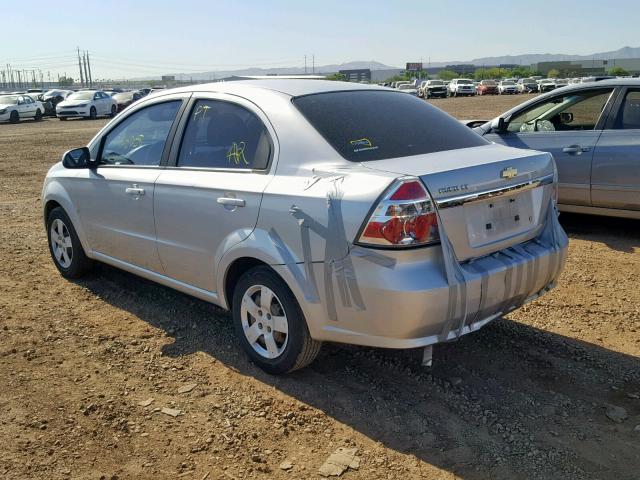 KL1TD56E89B313050 - 2009 CHEVROLET AVEO LS SILVER photo 3