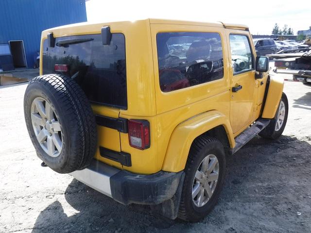 1C4AJWBG6FL586211 - 2015 JEEP WRANGLER S 黄色 照片 4
