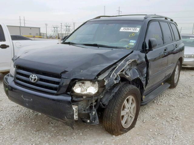 JTEGP21A250082314 - 2005 TOYOTA HIGHLANDER BLACK photo 2