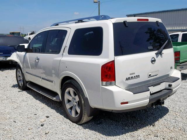 5N1AA0ND1EN608144 - 2014 NISSAN ARMADA SV WHITE photo 3