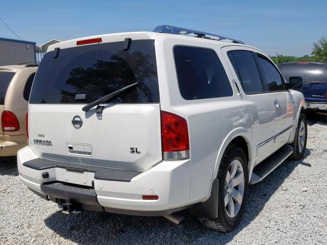 5N1AA0ND1EN608144 - 2014 NISSAN ARMADA SV WHITE photo 4