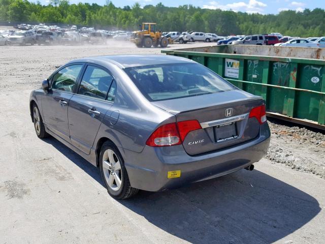 2HGFA16609H359416 - 2009 HONDA CIVIC LX-S ნაცრისფერი ფოტო 3