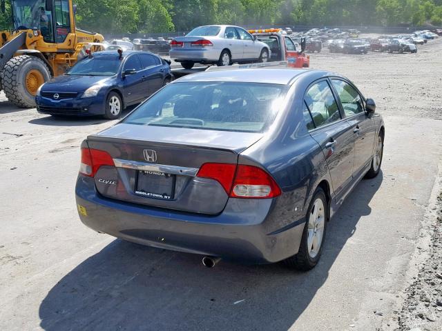 2HGFA16609H359416 - 2009 HONDA CIVIC LX-S ნაცრისფერი ფოტო 4