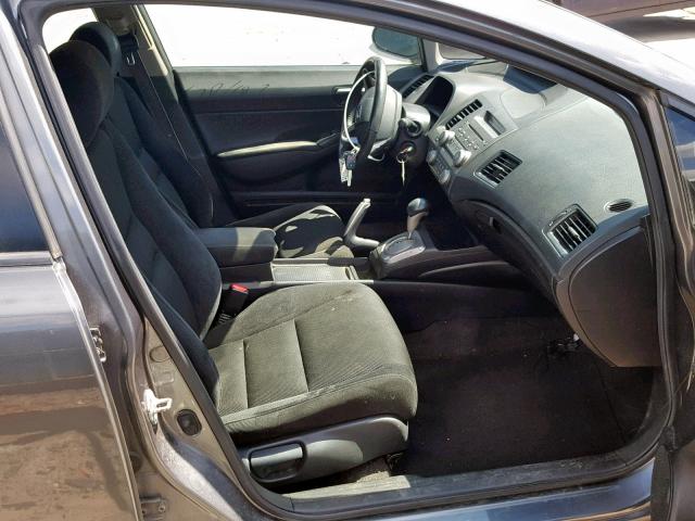 2HGFA16609H359416 - 2009 HONDA CIVIC LX-S ნაცრისფერი ფოტო 5