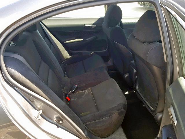 2HGFA16609H359416 - 2009 HONDA CIVIC LX-S ნაცრისფერი ფოტო 6