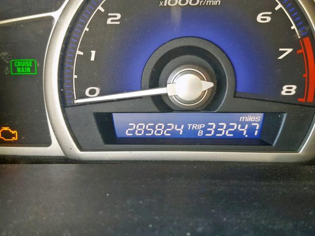 2HGFA16609H359416 - 2009 HONDA CIVIC LX-S ნაცრისფერი ფოტო 8