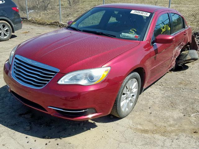 1C3BC4FB1BN542833 - 2011 CHRYSLER 200 LX RED photo 2