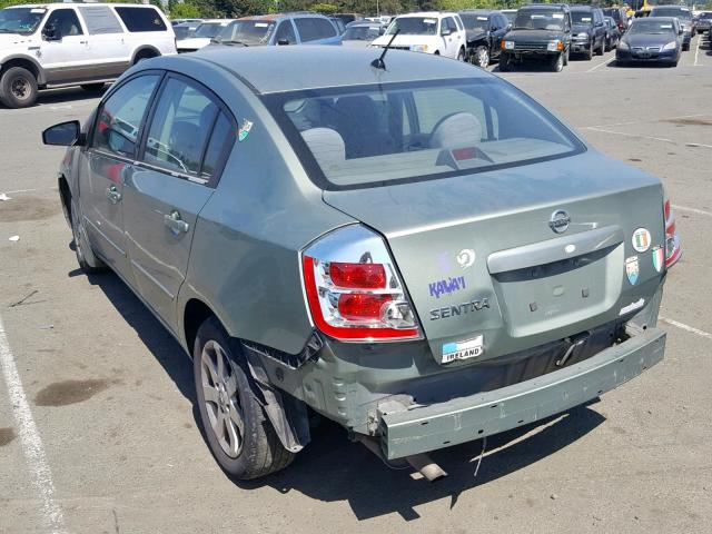 3N1AB61E18L646094 - 2008 NISSAN SENTRA 2.0 GREEN photo 3