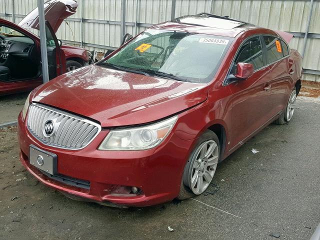 1G4GD5EG5AF151111 - 2010 BUICK LACROSSE C MAROON photo 2