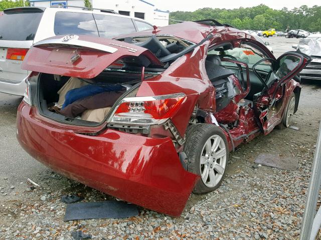 1G4GD5EG5AF151111 - 2010 BUICK LACROSSE C MAROON photo 4