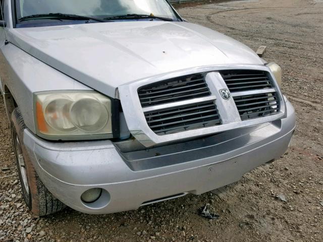 1D7HW48K96S514849 - 2006 DODGE DAKOTA QUA SILVER photo 9