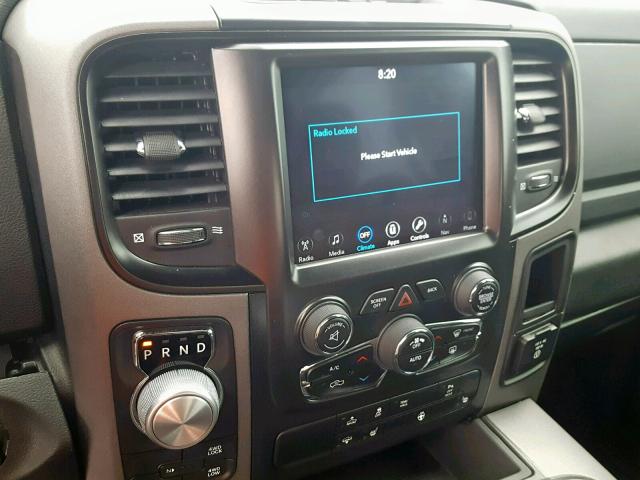 1C6RR7YT2JS163265 - 2018 RAM 1500 REBEL შავი ფოტო 9