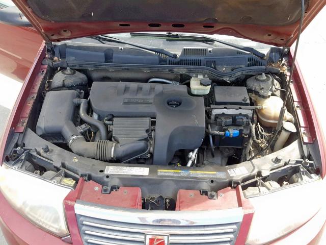 1G8AJ55F86Z200408 - 2006 SATURN ION LEVEL BURGUNDY photo 7