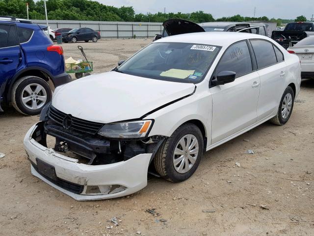 3VW2K7AJ1DM227068 - 2013 VOLKSWAGEN JETTA BASE WHITE photo 2