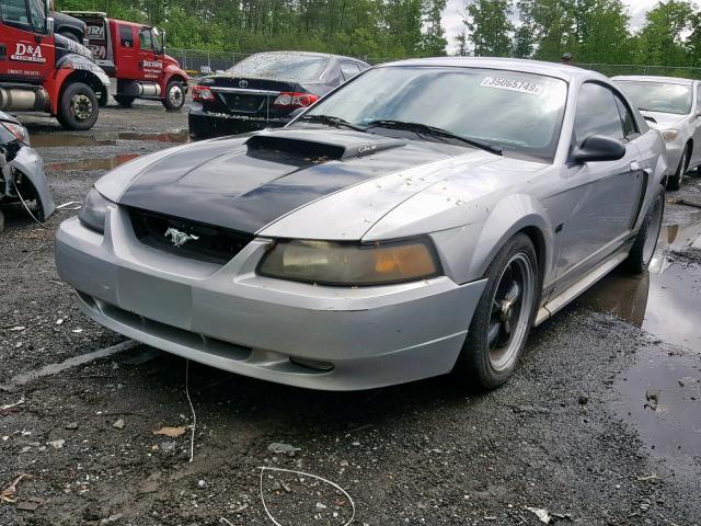 1FAFP42X11F256627 - 2001 FORD MUSTANG GT SILVER photo 2