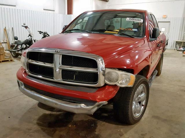 1D7HU18D95S356582 - 2005 DODGE RAM 1500 S RED photo 2