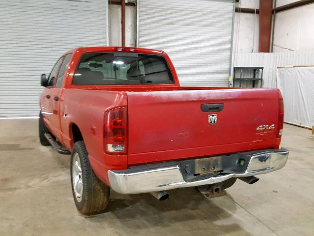 1D7HU18D95S356582 - 2005 DODGE RAM 1500 S RED photo 3